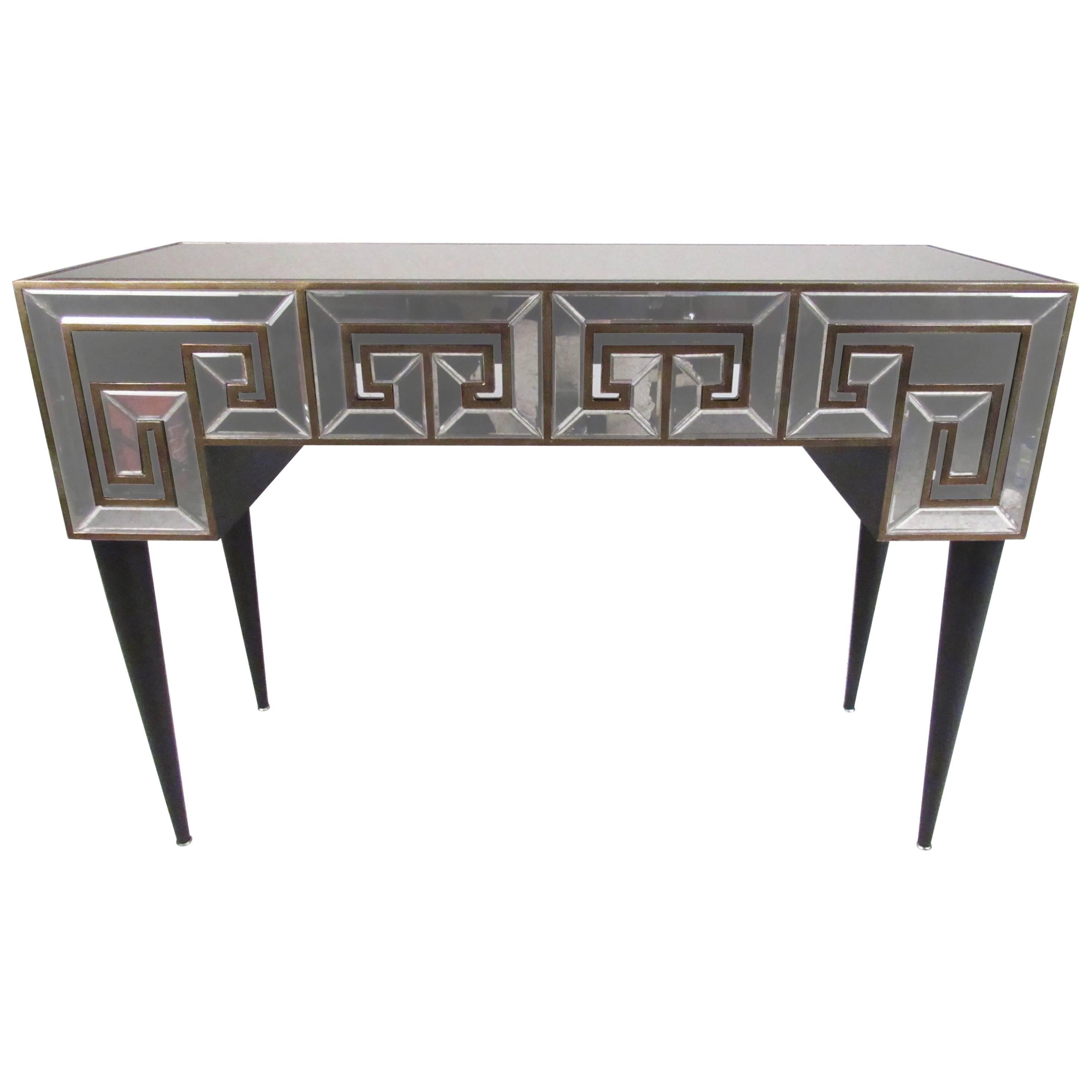 Decorator Console Table with Mirrored Finish For Sale