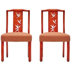 James Mont, Pair of Lacquer Dining Chairs, United States, circa 1950 6