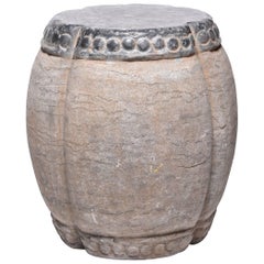 Chinese Clover Form Stone Drum