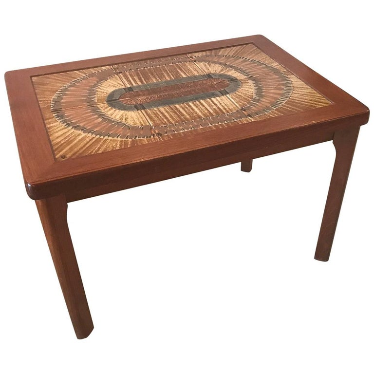 Danish Teak TileTop Table at 1stDibs