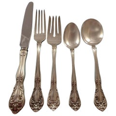 Chateau Rose by Alvin Sterling Silver Flatware Set for 8 Service 40 Pieces