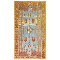 Retro Sky Blue Moroccan Rug