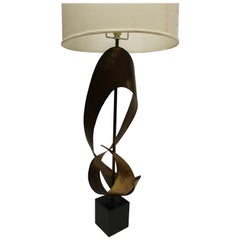 Mid-Century Modern Harry Balmer for Laurel Brutalist Ribbon Lamp