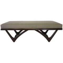 Adrian Pearsall Styled Upholstered Sculptural Bench