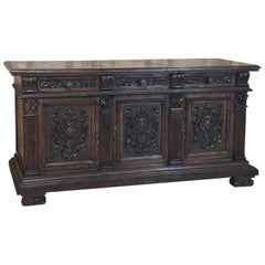 19th Century Italian Walnut Renaissance Buffet