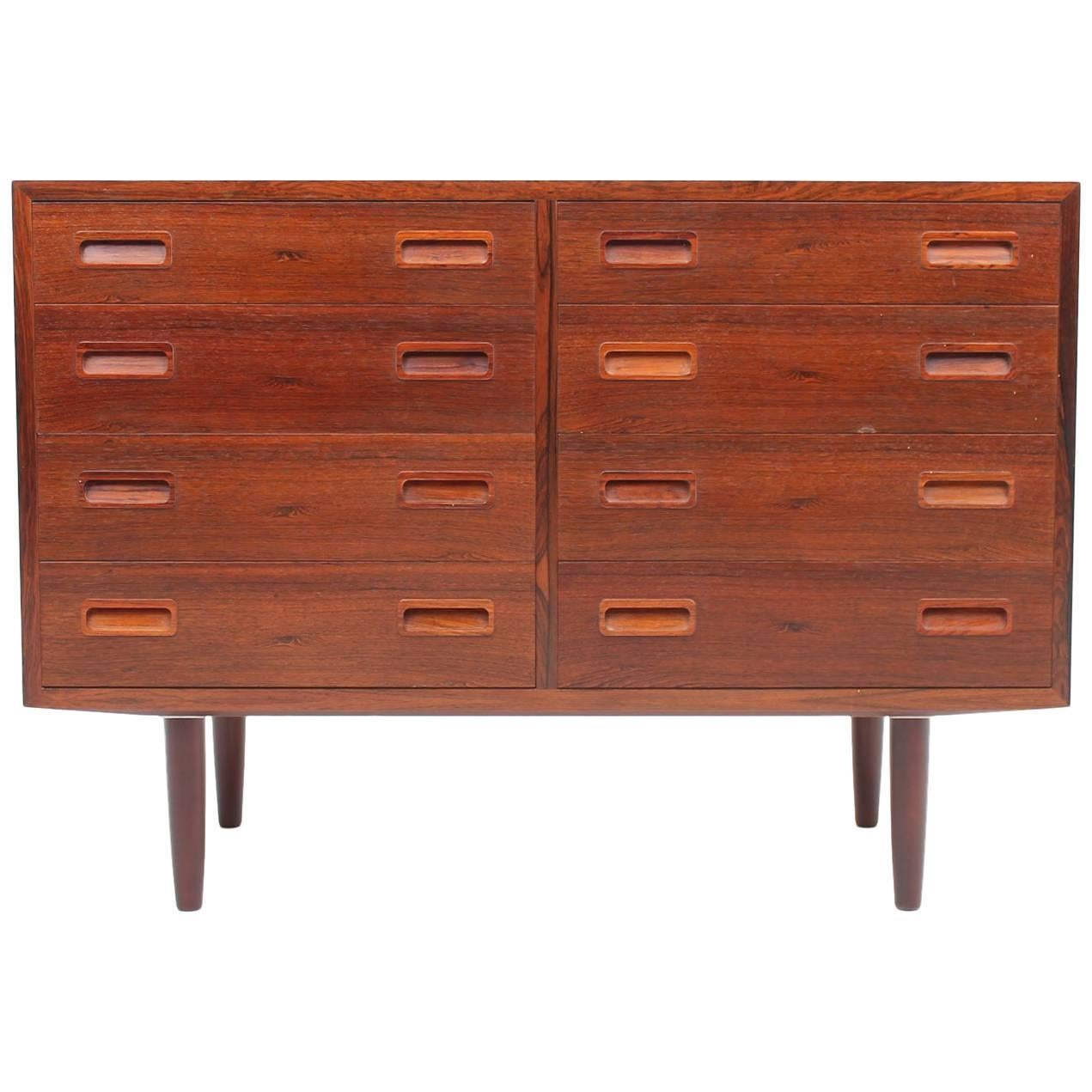 Rosewood Double Chest of Drawers by Poul Hundevad, Scandinavian Modern For Sale