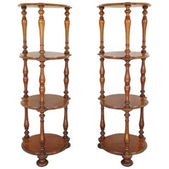 Pair of 19th Century English Mahogany Early Victorian Étagère’s