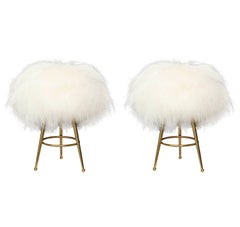 Pair of Italian Mid-Century Stools