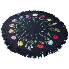 Vintage Hooked Yarn Rug from the Estate of Bunny Mellon