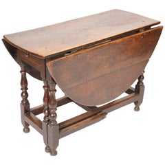 Antique English Oak Gate Leg Table