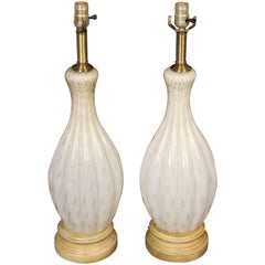 Pair of Murano Glass Table Lamps
