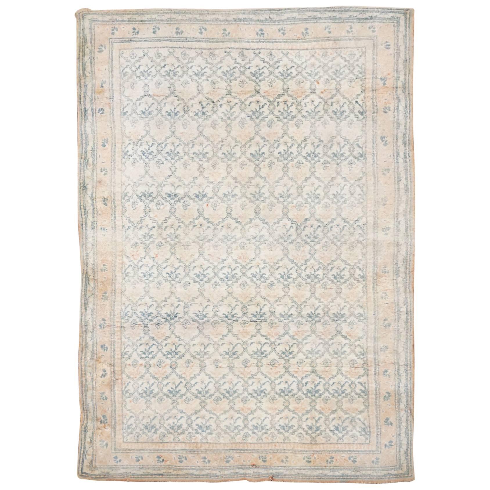 Antique Indian Cotton Agra Rug, circa 1920 For Sale
