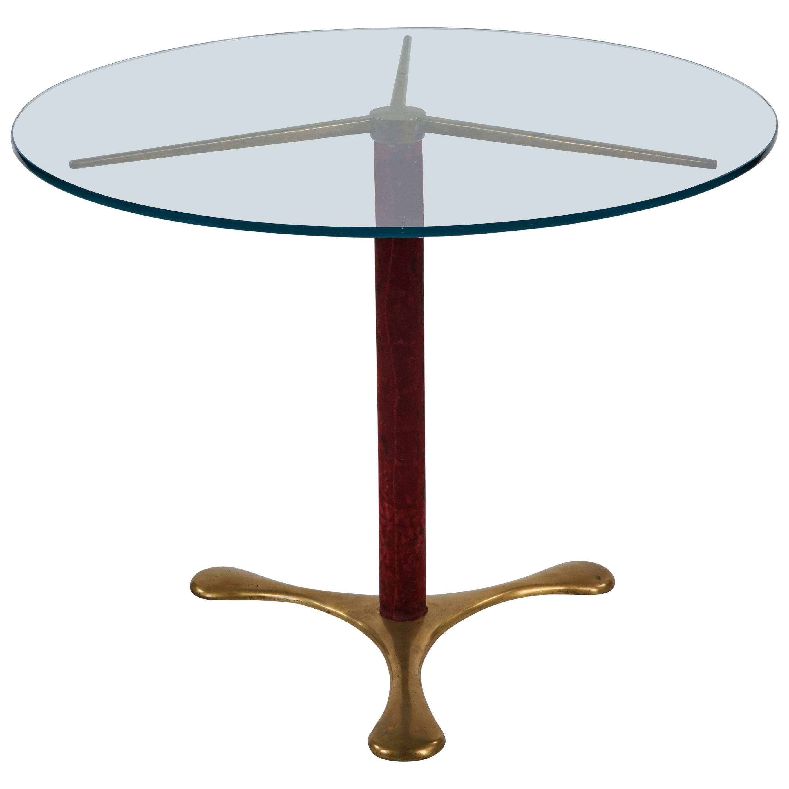 Circular Side Table by Paolo Buffa For Sale