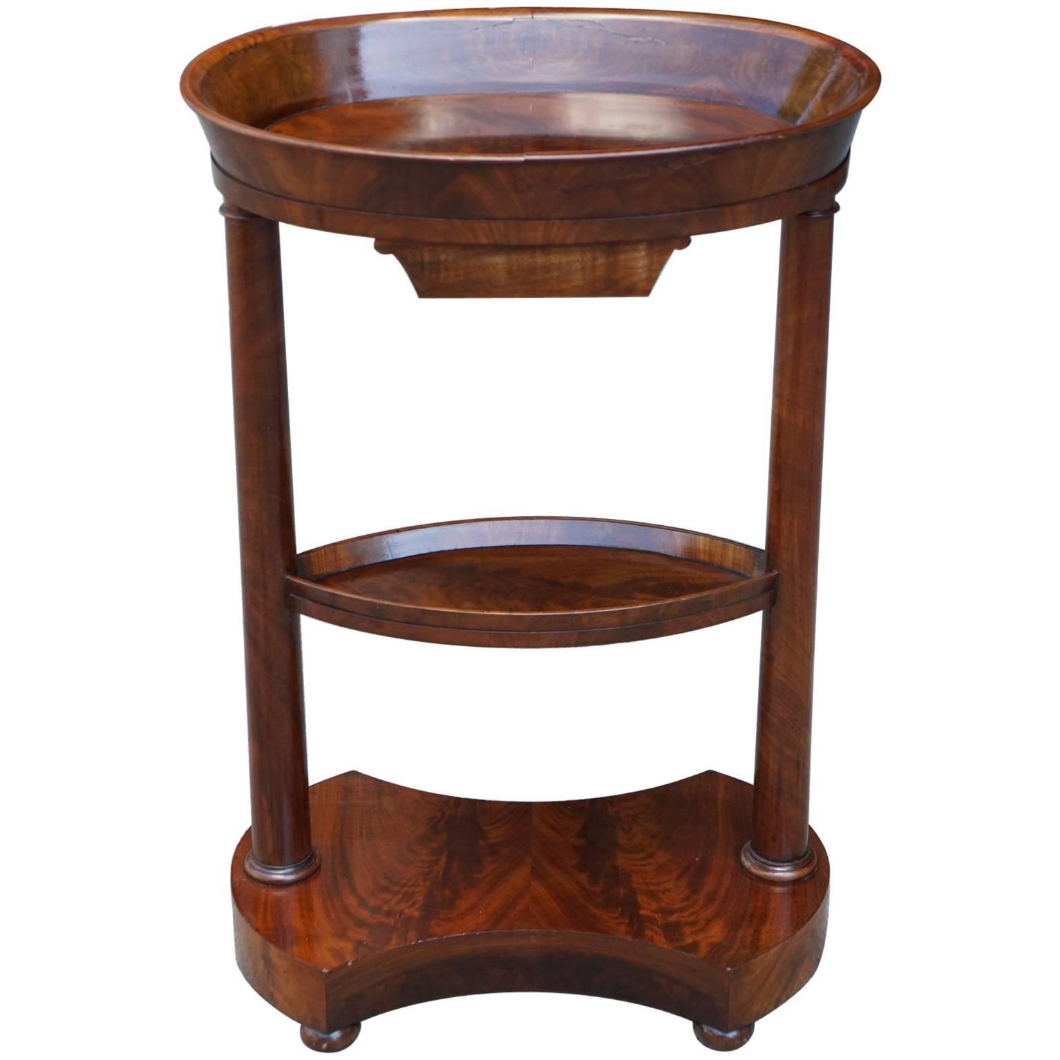 Period Charles X Vide Poche or Dished Occasional Table For Sale