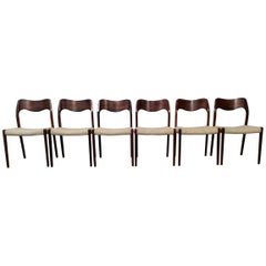 Six Mid-Century Danish Modern Dining Chairs, Niels O Møller for JL Moller 5