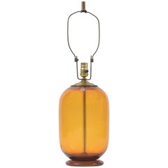 Retro Blenko Blown Glass Lamp Designed by Don Shepherd