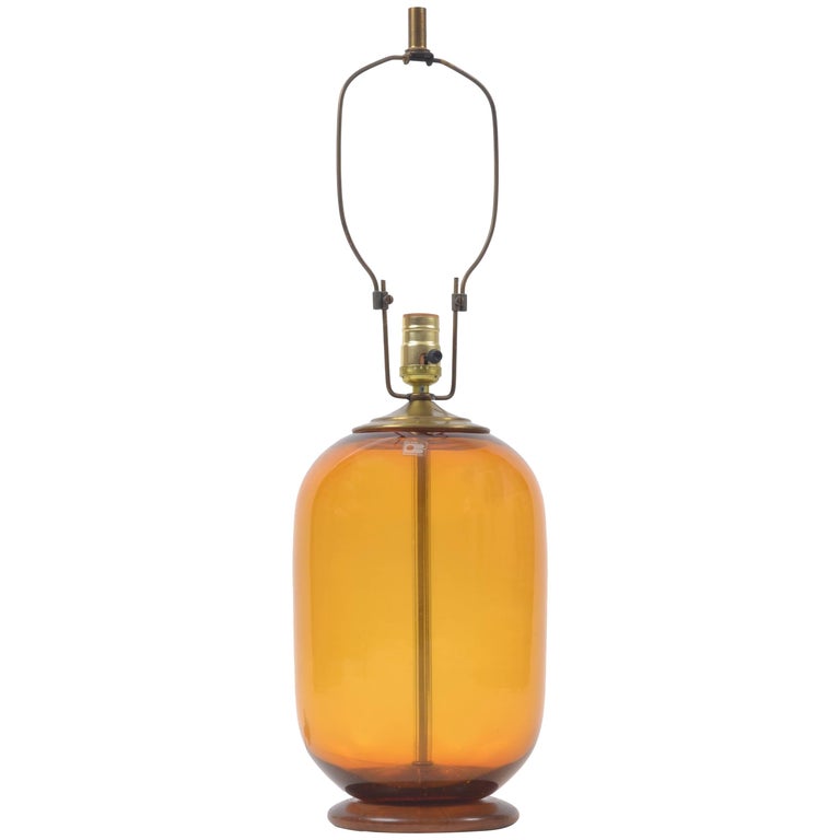 Blenko Blown Glass Lamp Designed by Don Shepherd For Sale at 1stDibs