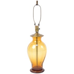 Vintage Blenko Blown Glass Lamp by Don Sheperd