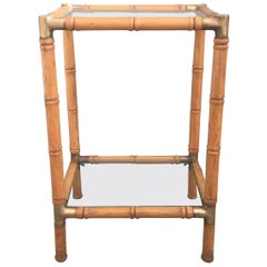 Lovely Faux Bamboo Side Table