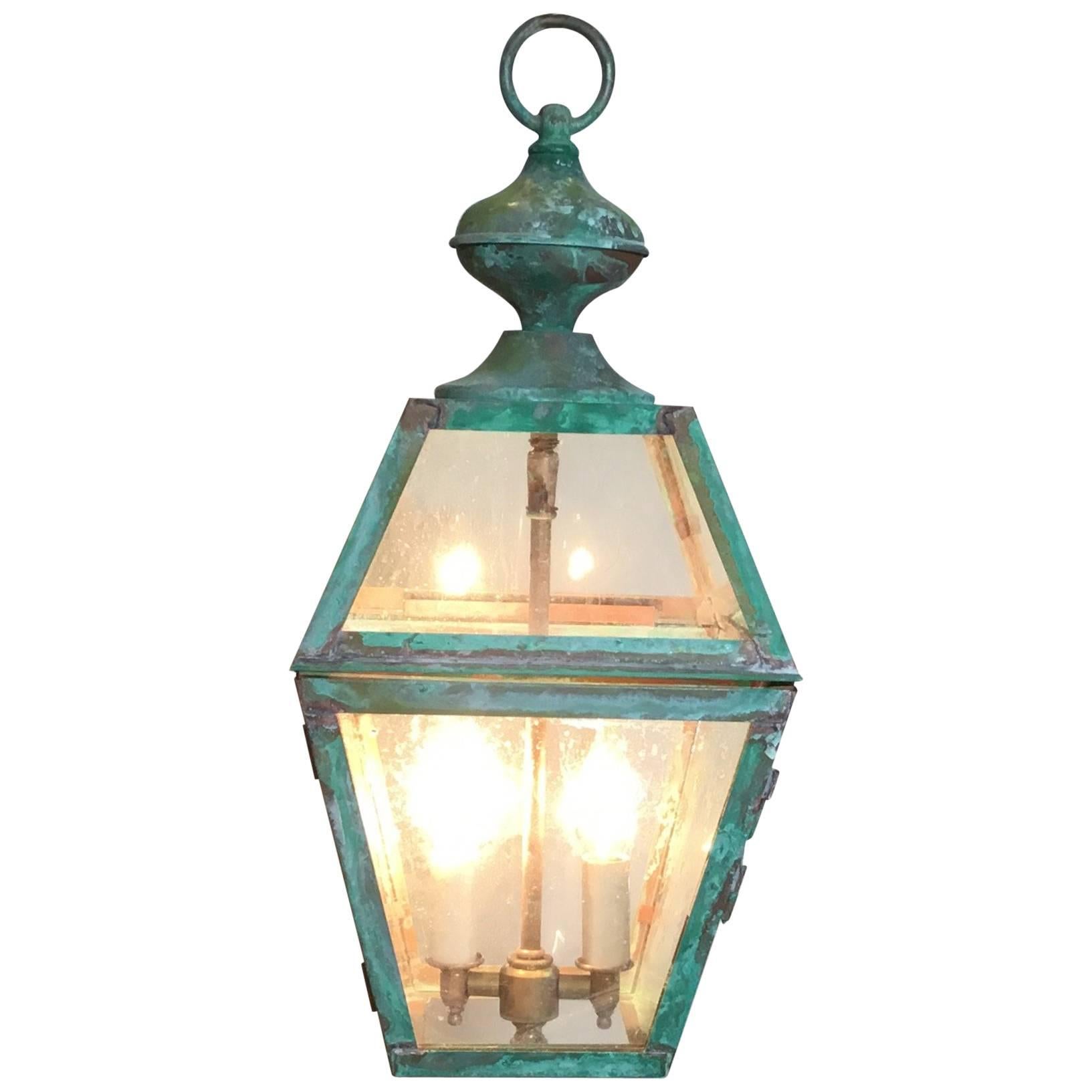 Incredible Antique French Copper Hanging Pendant LanternJust Rewired