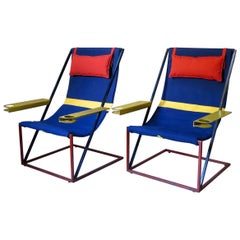 Retro Jumbo Modernist Chairs, France, circa 1950s