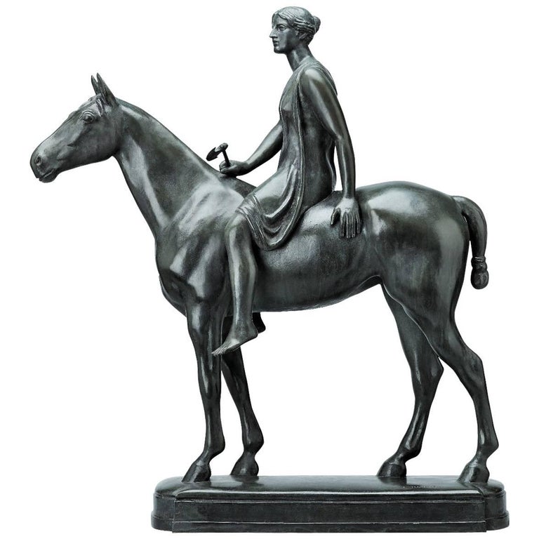 Louis Tuaillon, “Amazon on Horseback” German Modernist Bronze Sculpture For Sale at 1stDibs