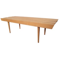 Mid-Century Modern Slat Bench / Table