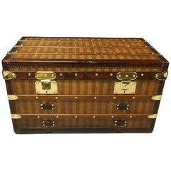 Louis Vuitton Rayee / Striped Courier Trunk, Rare Model 4