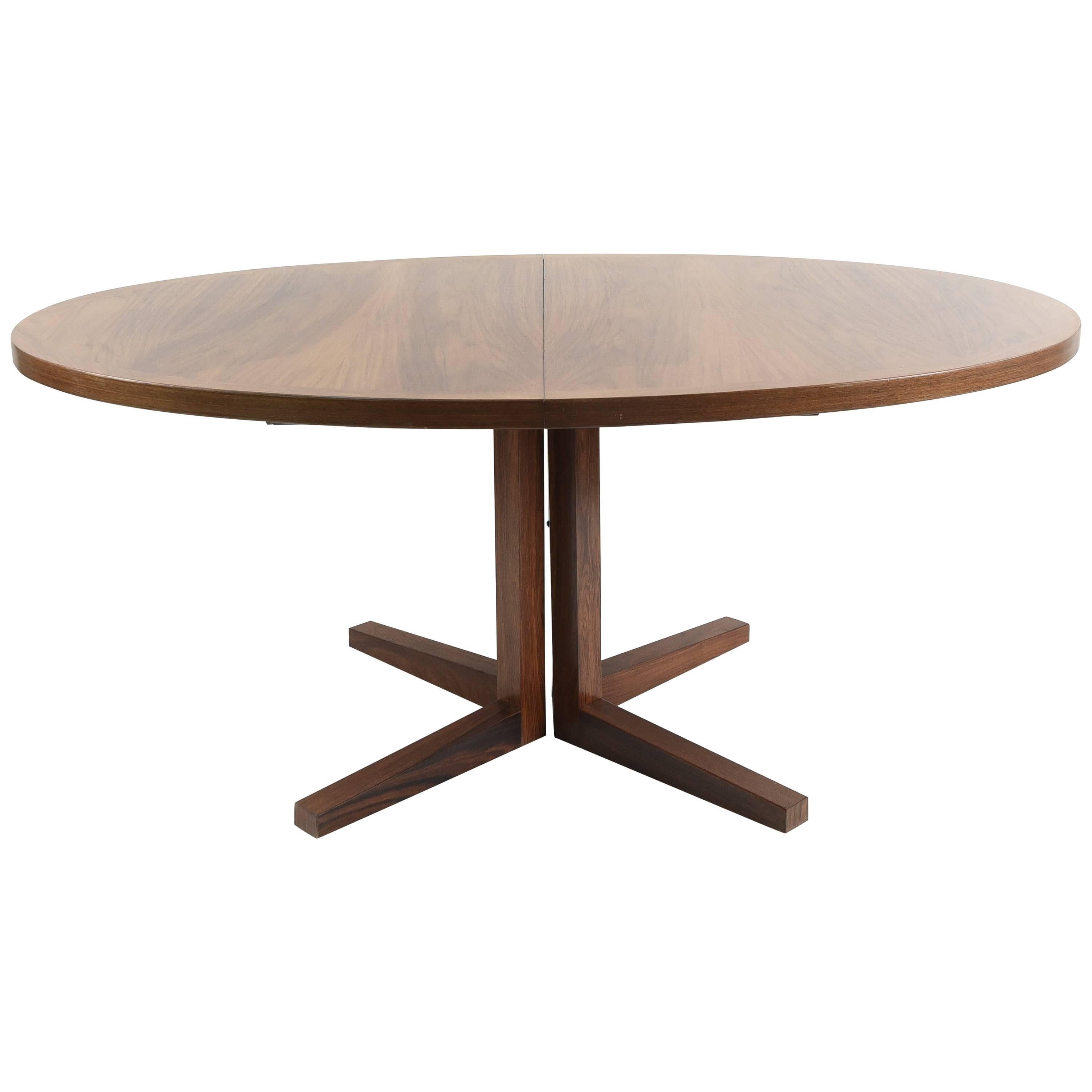 Oval Rosewood Mid-Century Dining Table by John Mortensen