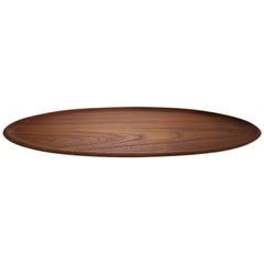 Unique Elipse Shaped Teak Tray, Swedish, 1960s-1970s by Karl Holmberg