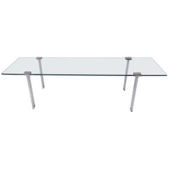 Moderner Cocktailtisch aus Chrom und Glas im Vintage-Stil