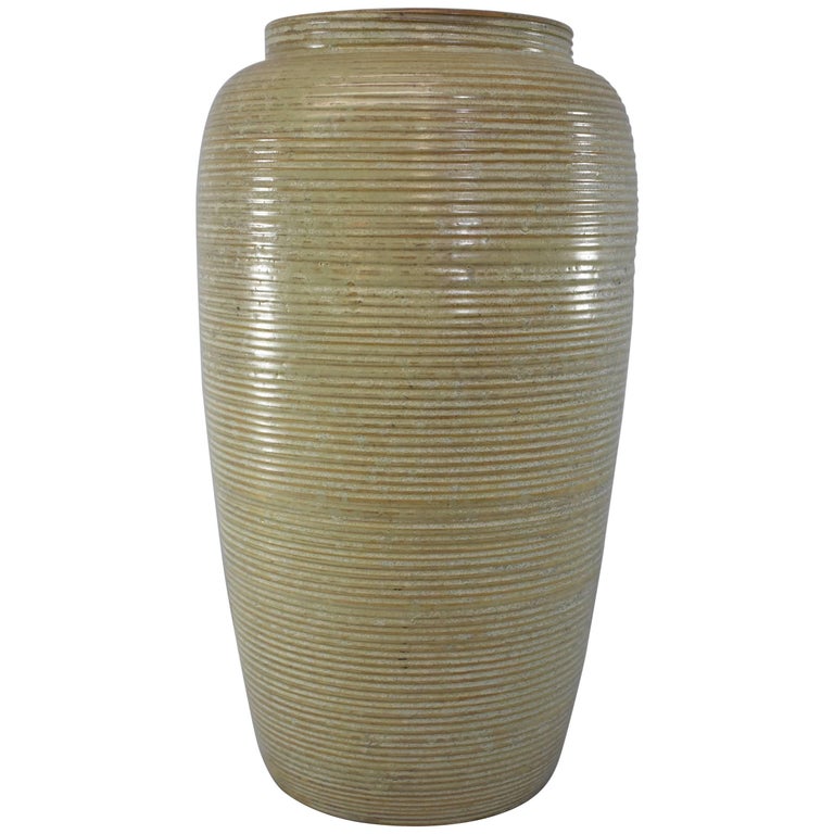 MidCentury Monmouth Pottery Large Floor Vase For Sale at 1stDibs