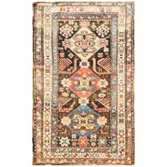 Unusual Antique Caucasian Oriental Rug