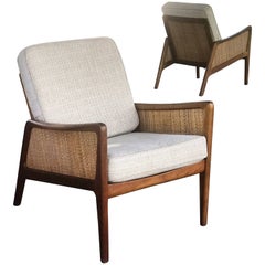 Pair of Peter Hvidt Danish Teak Lounge Chairs