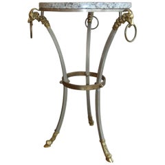 Maison Jansen Style Metal and Brass Side Table