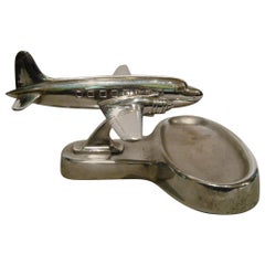 Art Deco Douglas DC3 Airplane Heavy Desk Model, 1940s 9