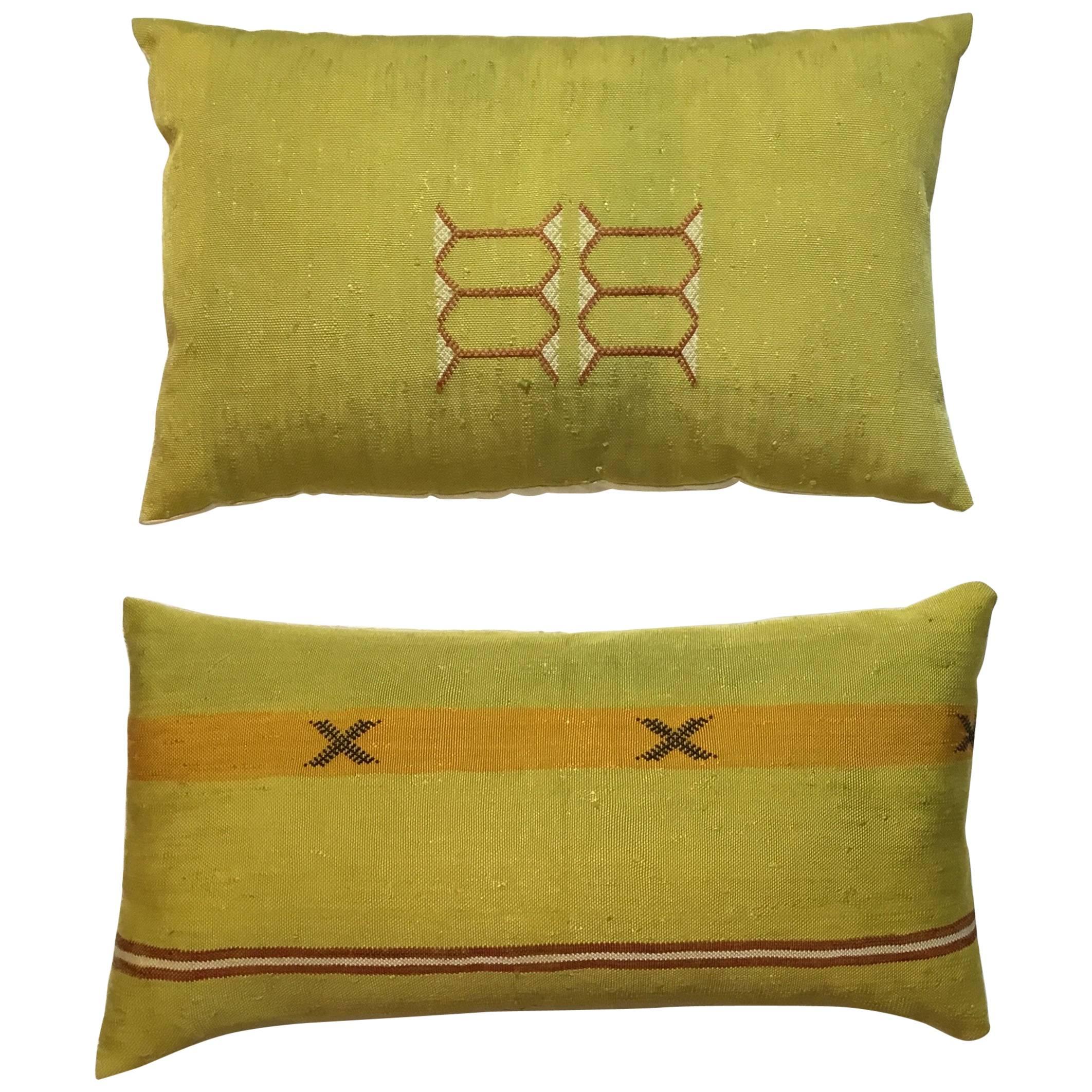 Pair of Cactus Silk Pillows