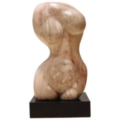 Exquisite Female Nude Torso Sculpture in Marble