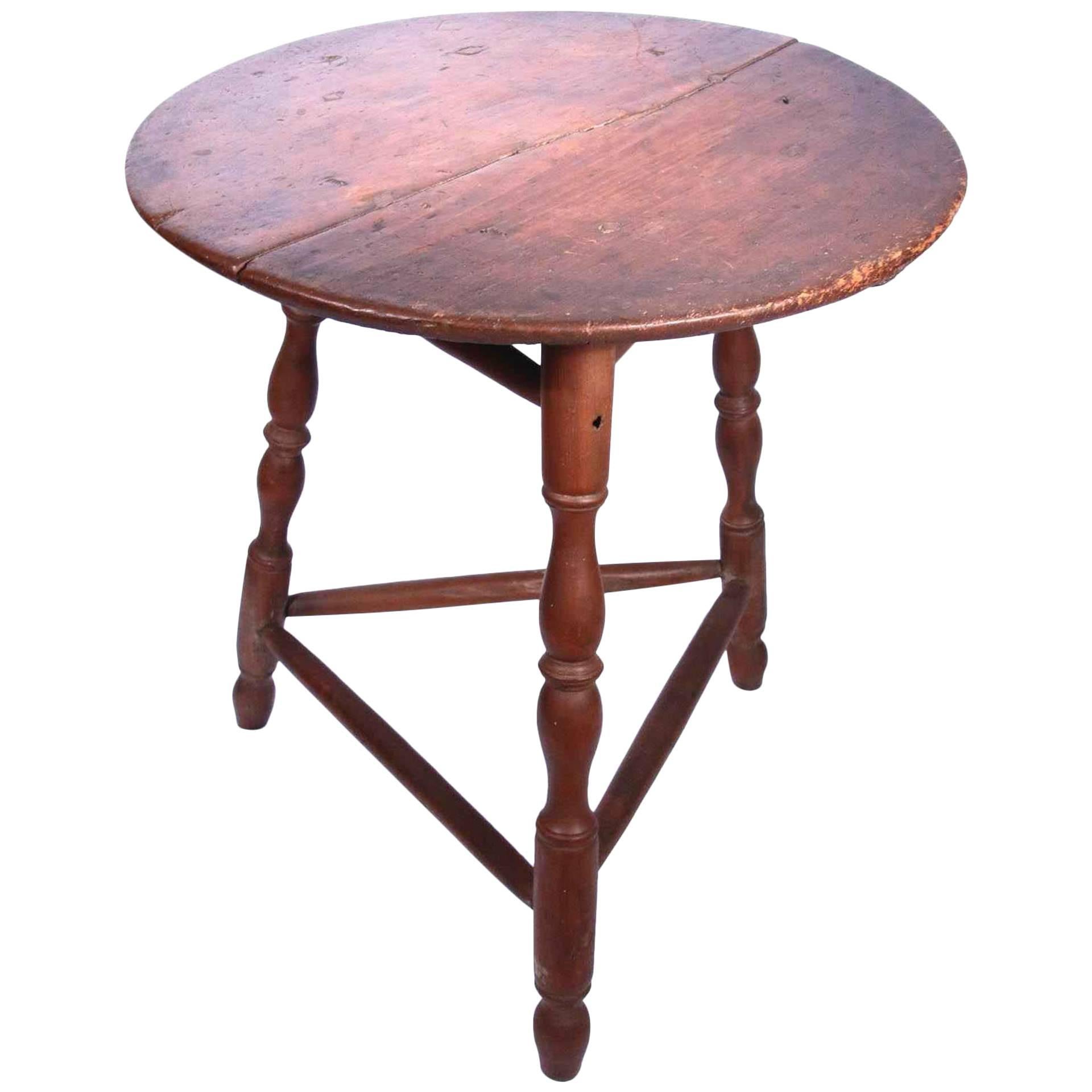 18th Century Red Painted Pennsylvania Windsor Table For Sale
