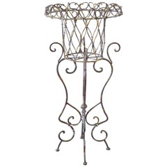 Vintage French Iron Plant Stand