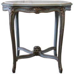 20th Century Louis XV Style Accent Table with Marble Top