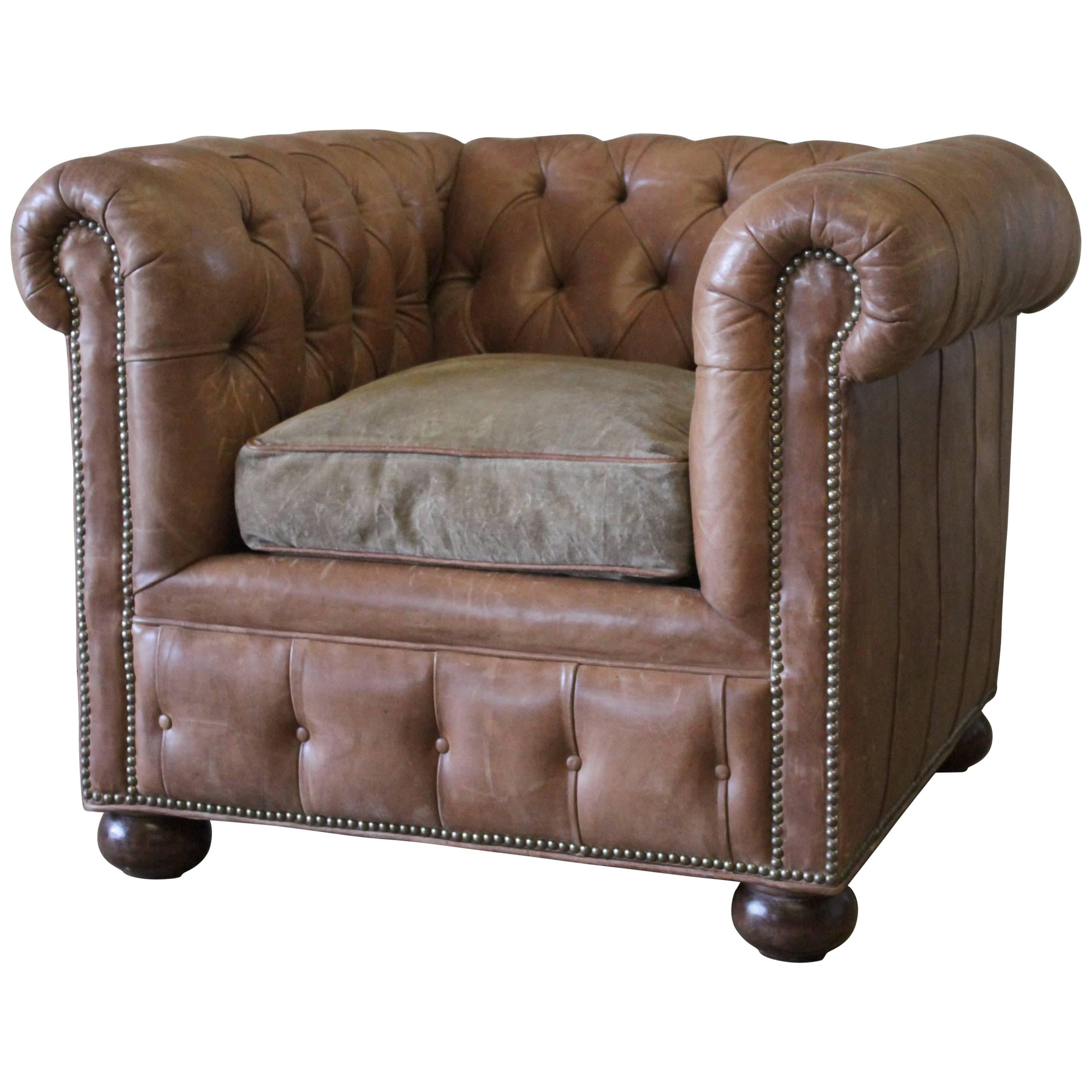 Chesterfield Leather Club Chair by Baker