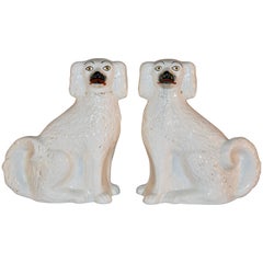 Pair of 19th Century Staffordshire Dogs