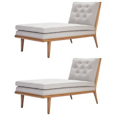 Pair of Walnut Daybeds Designed by T.H. Robsjohn-Gibbings