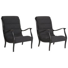 Ezio Longhi Bentwood Armchairs, circa 1960 10