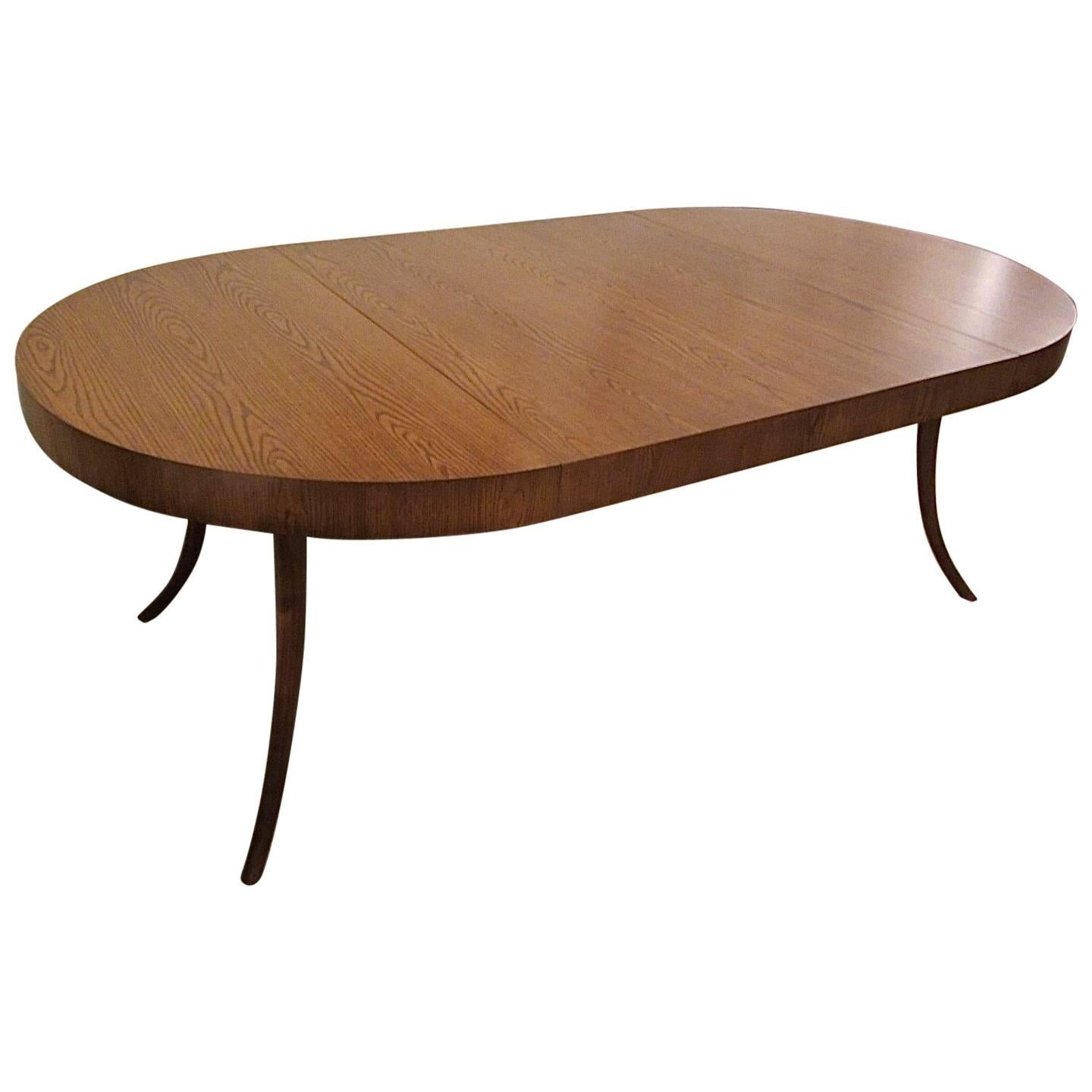 Gorgeous T.H. Robsjohn-Gibbings Walnut Extension Dining Table