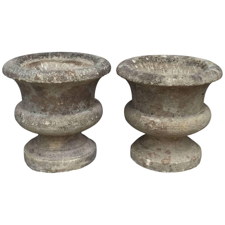 Large French Round Garden Stone Pots or Planters 'Individually Priced
