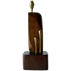 Lago Mahogany Bronze Abstract Modern Figure Sculpture