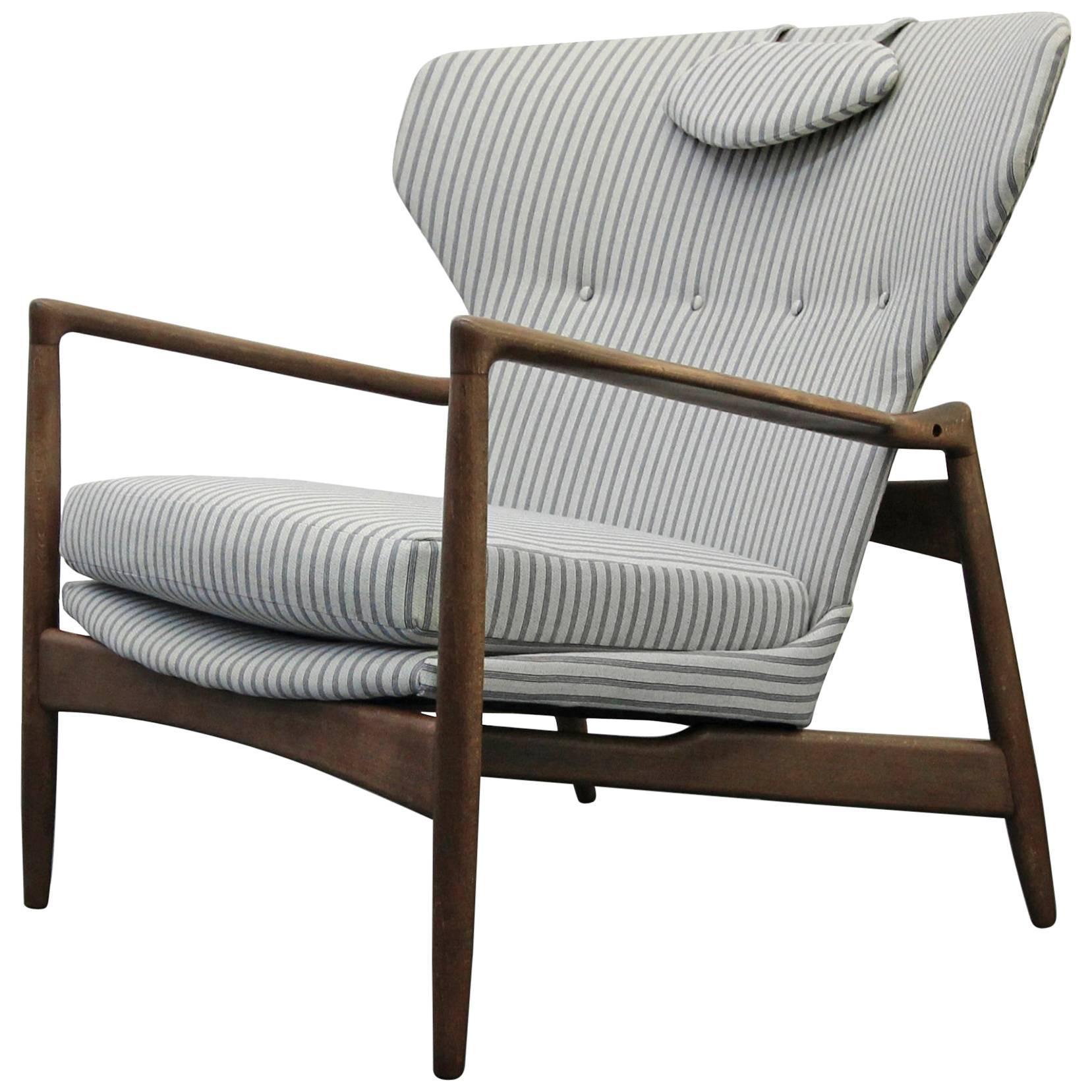 Mid-Century Danish Wingback Lounge Chair by Ib Kofod-Larsen