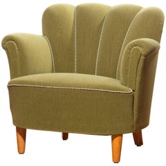 1940s, Swedish Green Club Chair